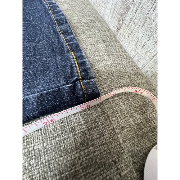 Womens Bootcut Denim Jeans L/G Cotton & Polyester Blend Stretch Dark Wash - Picture 6 of 7